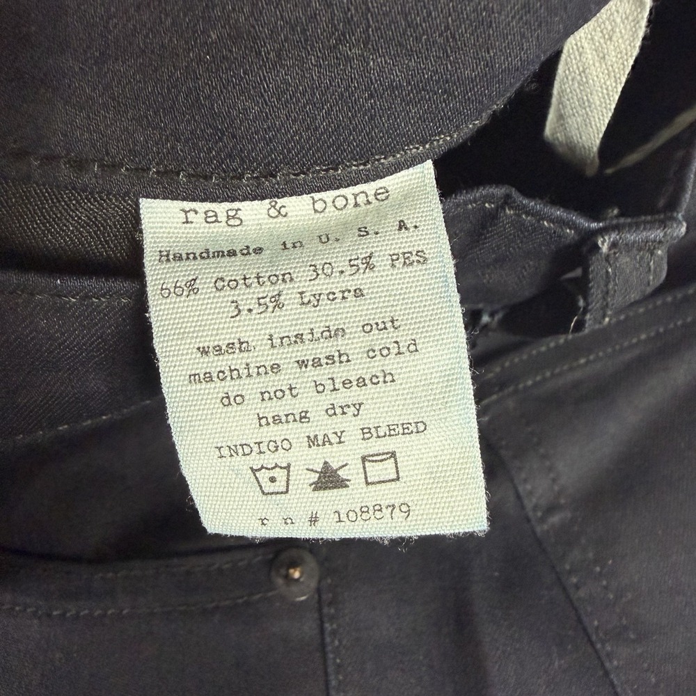 Rag Bone Jeans Womens 25 Black Coated Flare Elephant Bell Mid Rise Stretch 25x30 - Picture 5 of 9